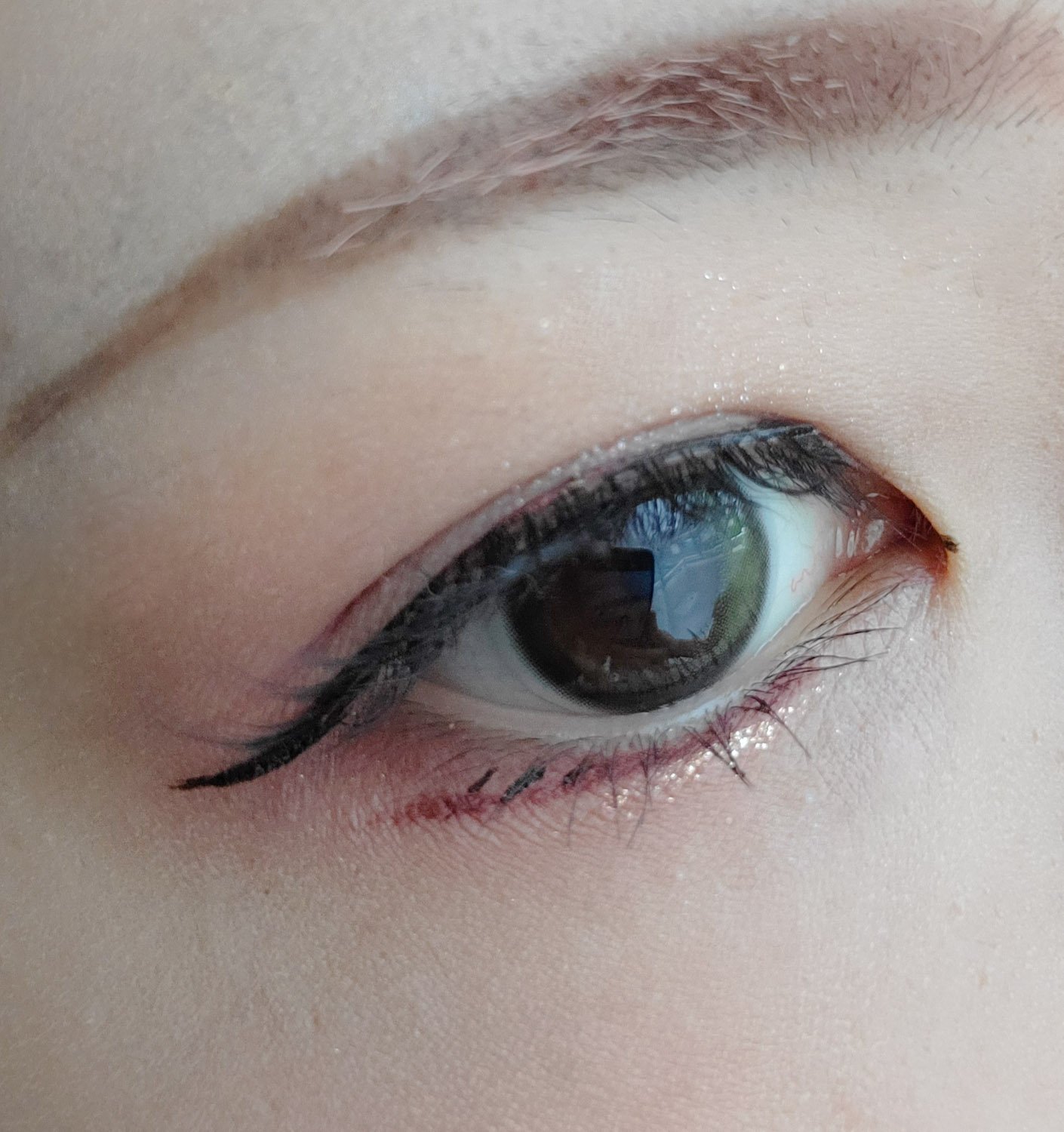 ウォンジョンヨ　ダイヤモンドライナー 03 メープルティー/Wonjungyo/リキッドアイシャドウを使ったクチコミ（3枚目）