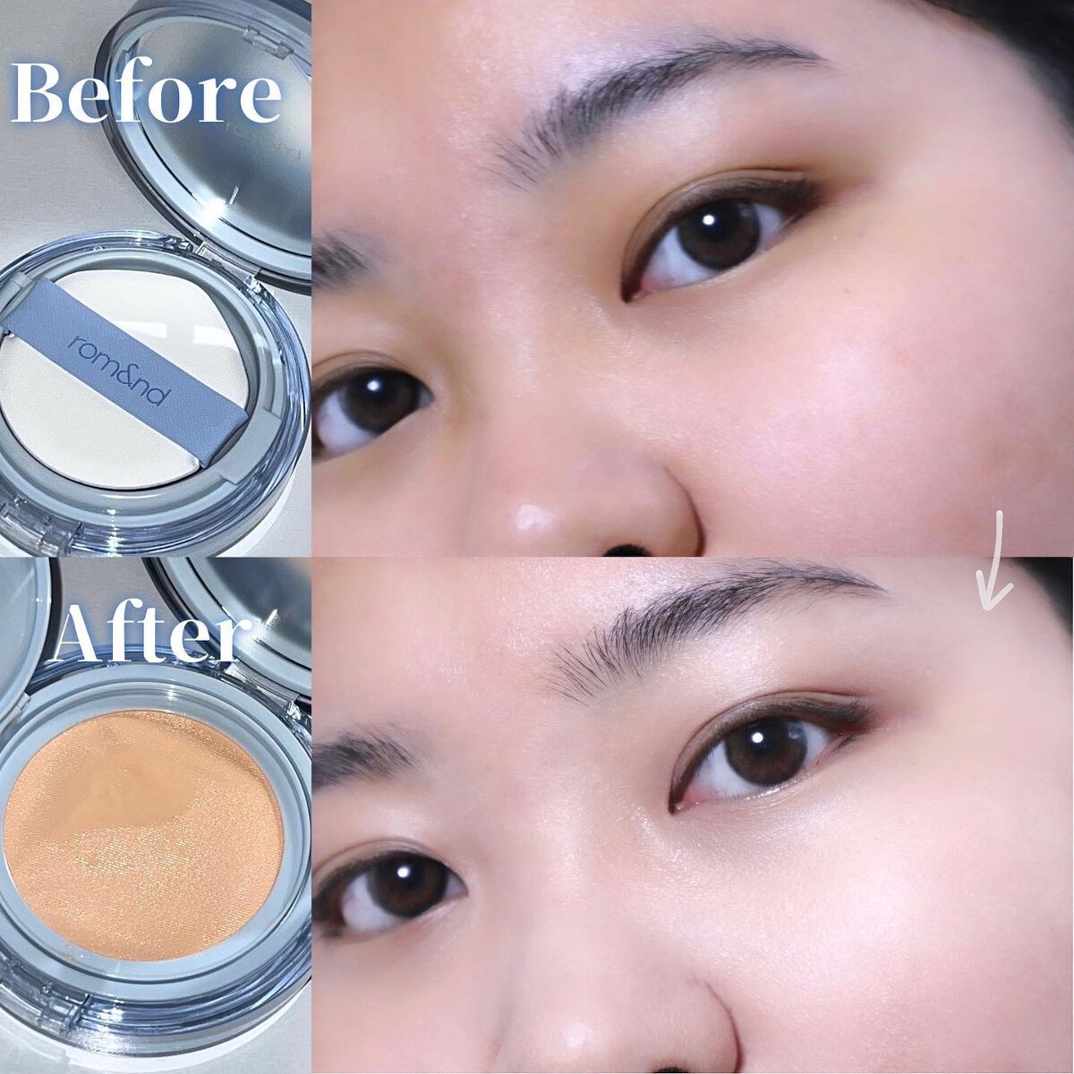 ベアウォータークッション/rom&nd/クッションファンデーションを使ったクチコミ(5枚目)