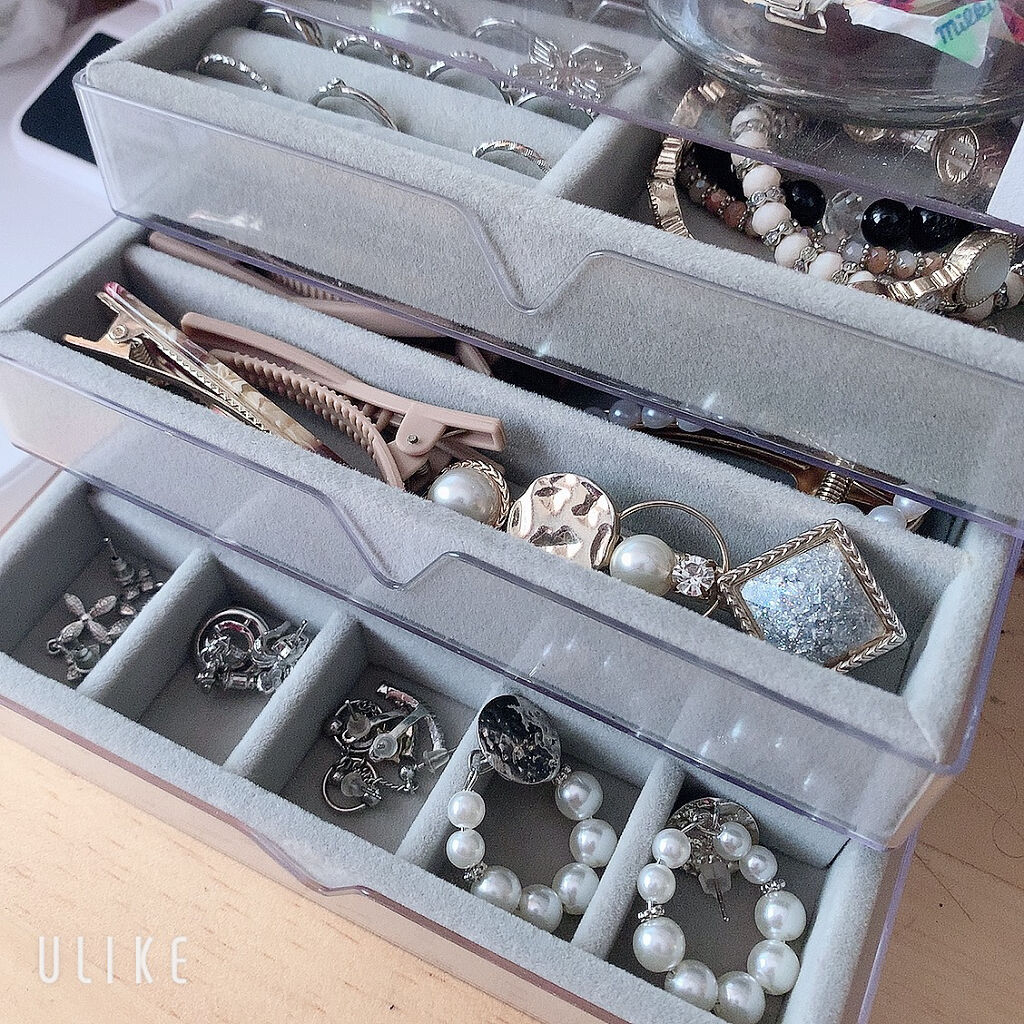 アクセサリートレイ(リング・ピアス収納)/DAISO/その他を使ったクチコミ（2枚目）