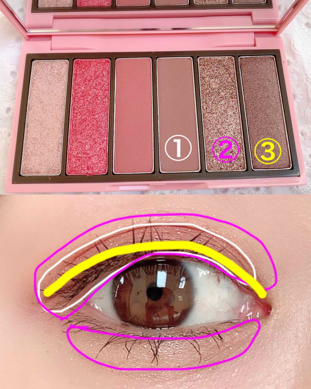 プレイカラーアイズミニ/ETUDE/アイシャドウパレットを使ったクチコミ(3枚目)