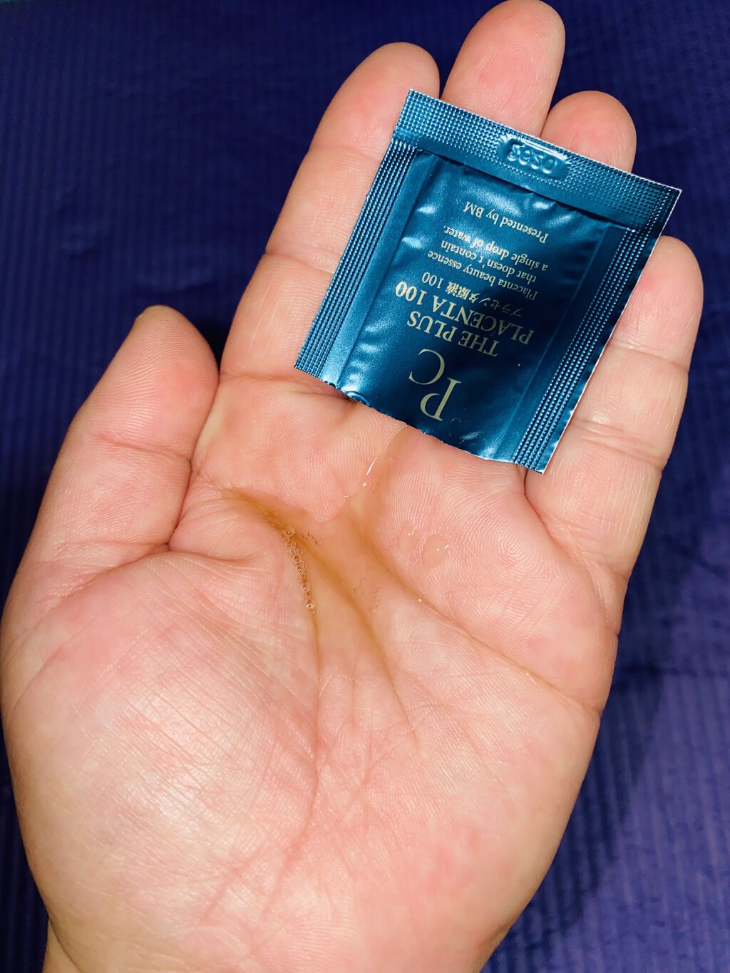 【馬プラセンタ原液100】プラセンタ原液100美容液　パウチ　1ml (馬プラセンタ)/パーフェクトC/美容液を使ったクチコミ（3枚目）