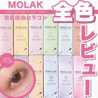 最新色ブラウンバニーを含む宮脇咲良カラコンMOLAK全13色を徹底レビュー！

MOLAK
MOLAK 1day
の全色レビューです！



韓国語でパラパラ、ゆらゆら、といった
可愛らしい語感である「