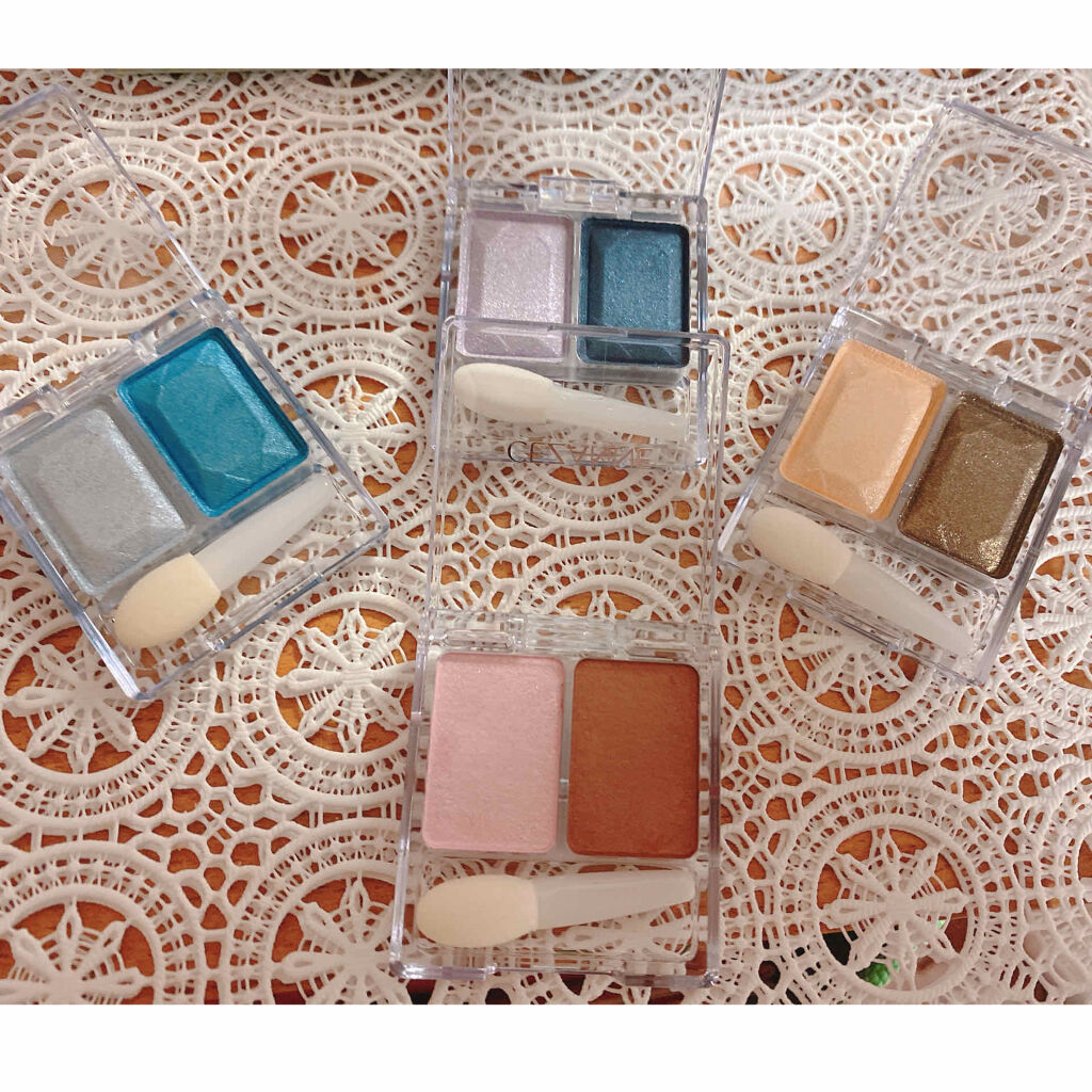 ツーカラー アイシャドウ ラメシリーズ/CEZANNE/アイシャドウパレットを使ったクチコミ（1枚目）