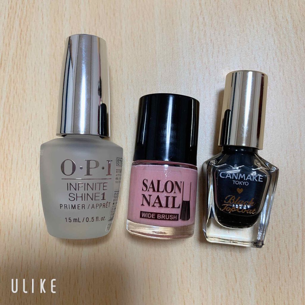 カラフルネイルズ ブラックトップコート/キャンメイク/ネイルトップコートを使ったクチコミ（2枚目）
