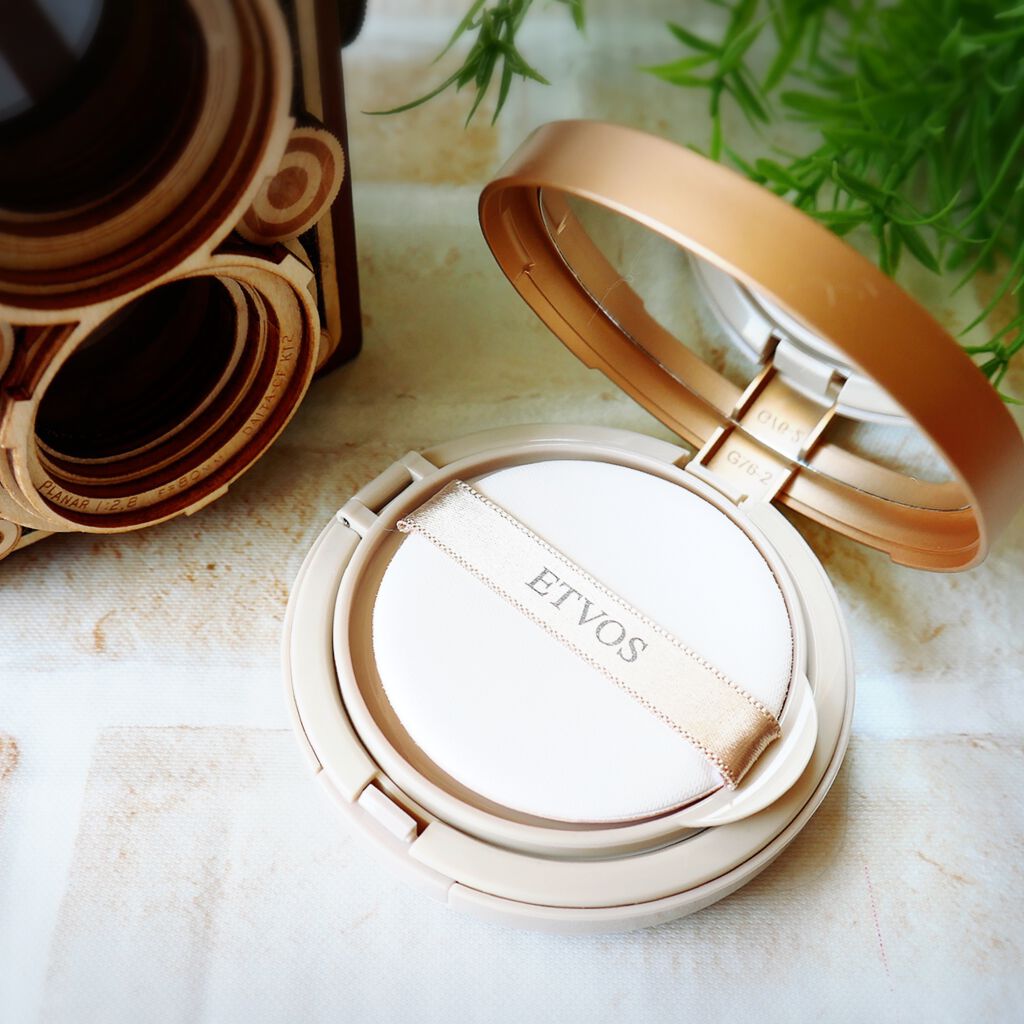 ミネラルグロウスキンクッション/エトヴォス/クッションファンデーションを使ったクチコミ(1枚目)