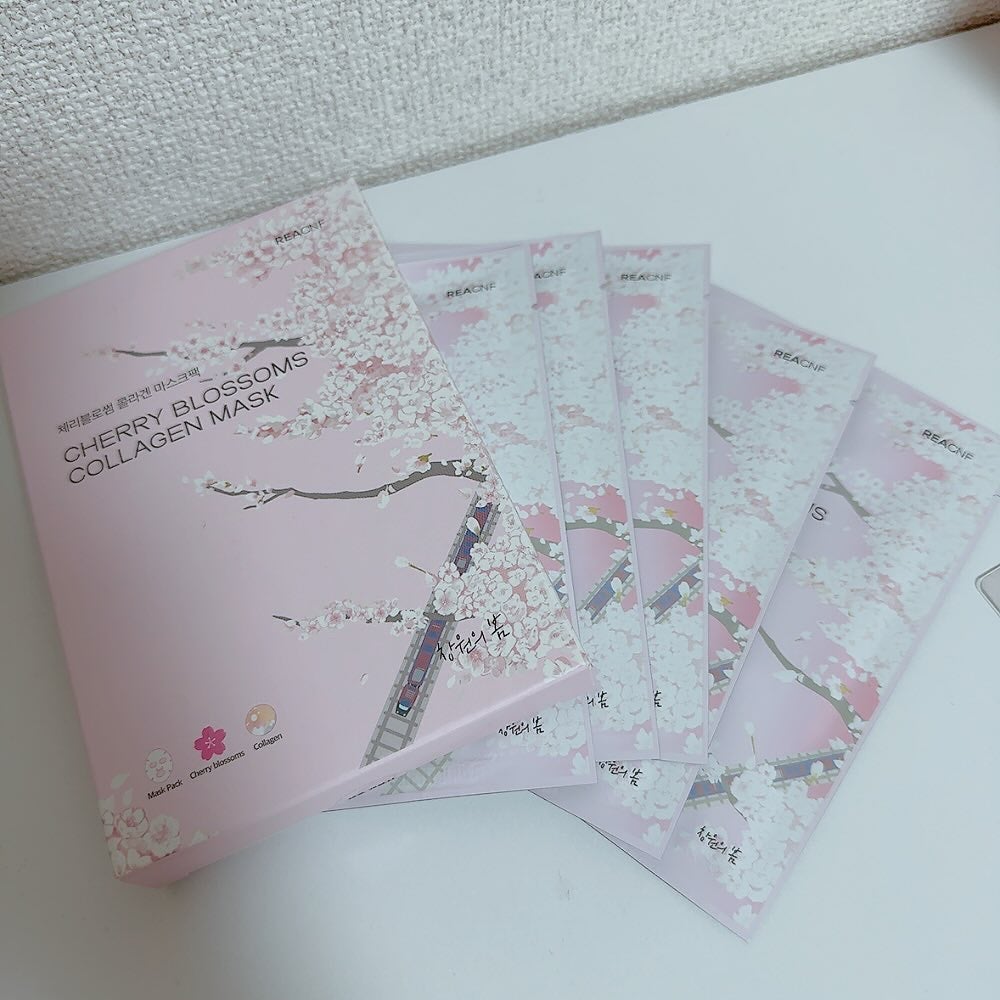 チェリーブロッサム コラーゲンマスク/REACNF/シートマスク・パックを使ったクチコミ(2枚目)