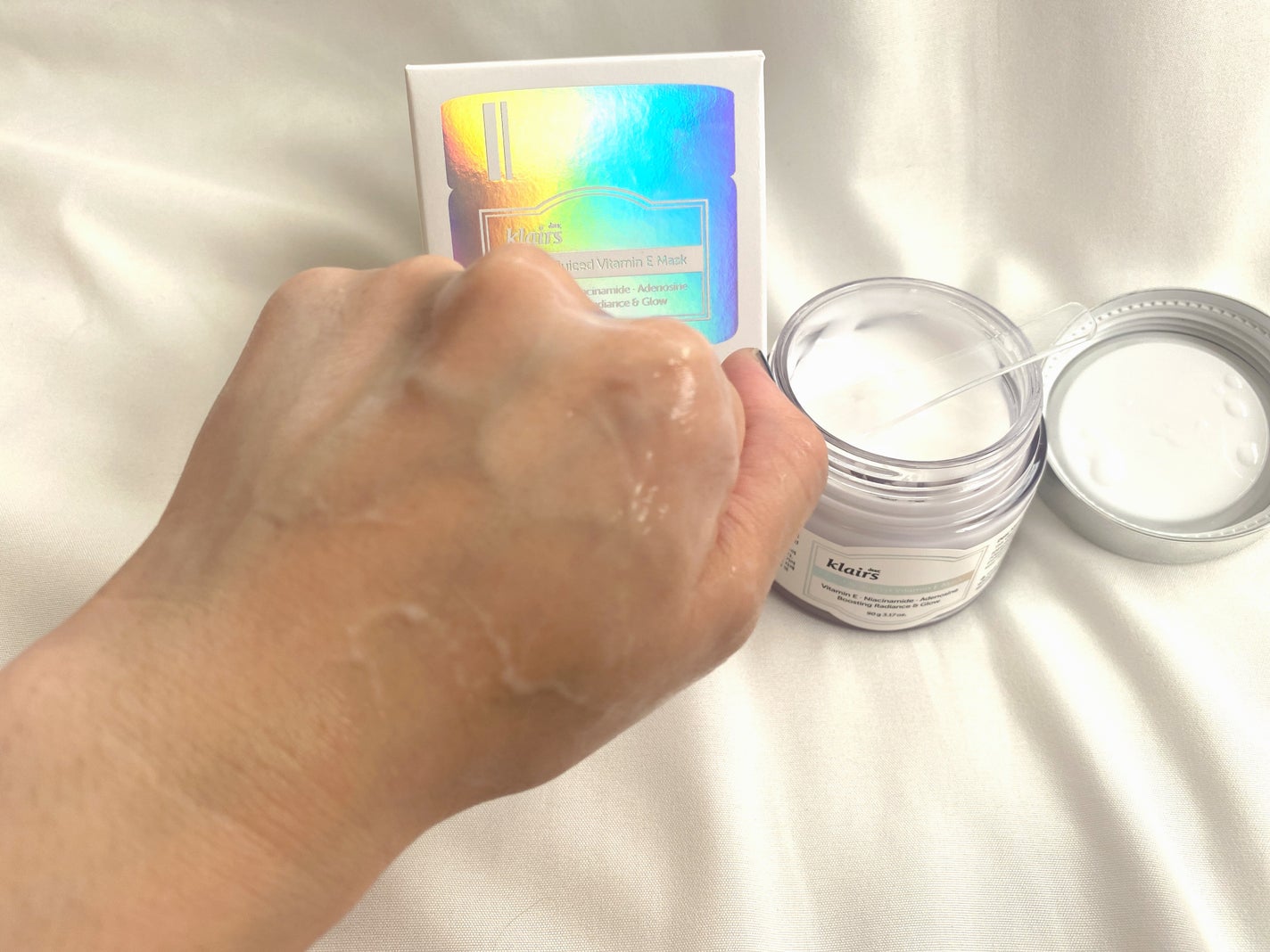 フレッシュリージュースドビタミンEマスク(90g)/Klairs/フェイスクリームを使ったクチコミ(5枚目)