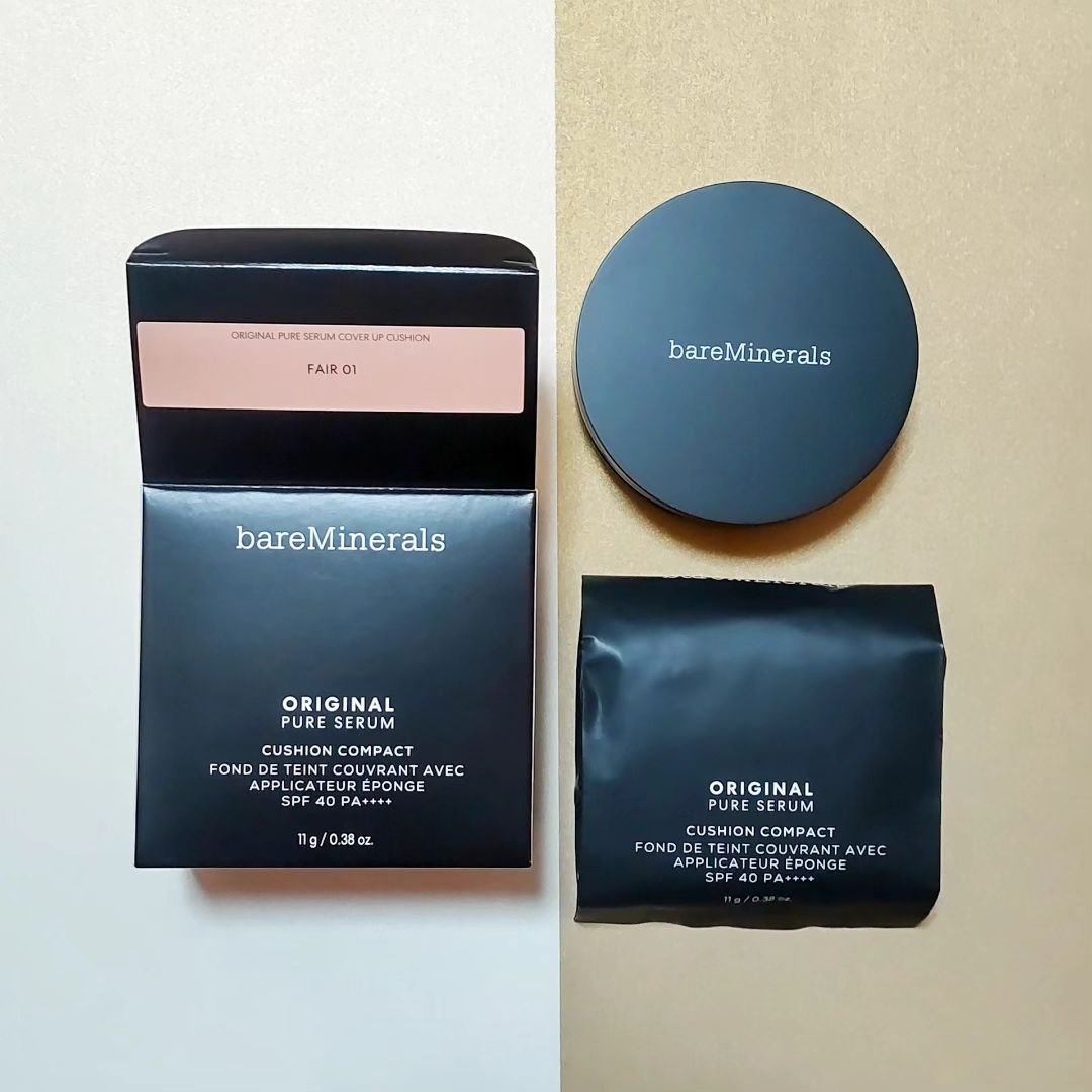 オリジナル ピュア セラム カバーアップ クッション/bareMinerals/クッションファンデーションを使ったクチコミ（3枚目）