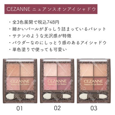 ニュアンスオンアイシャドウ/CEZANNE/アイシャドウパレットを使ったクチコミ（2枚目）