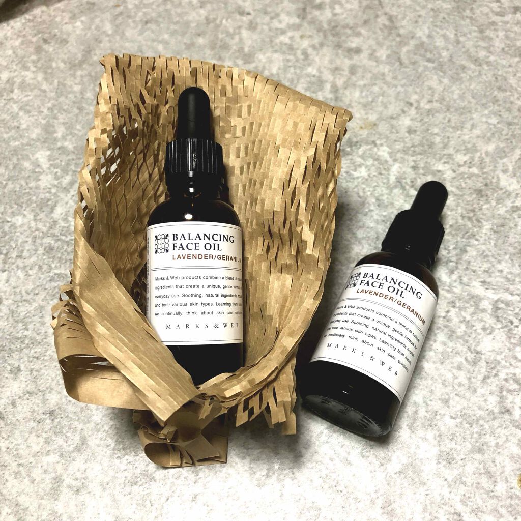 バランシングフェイスオイル ラベンダー/ゼラニウム/MARKS&WEB/ブースター・導入液を使ったクチコミ（1枚目）