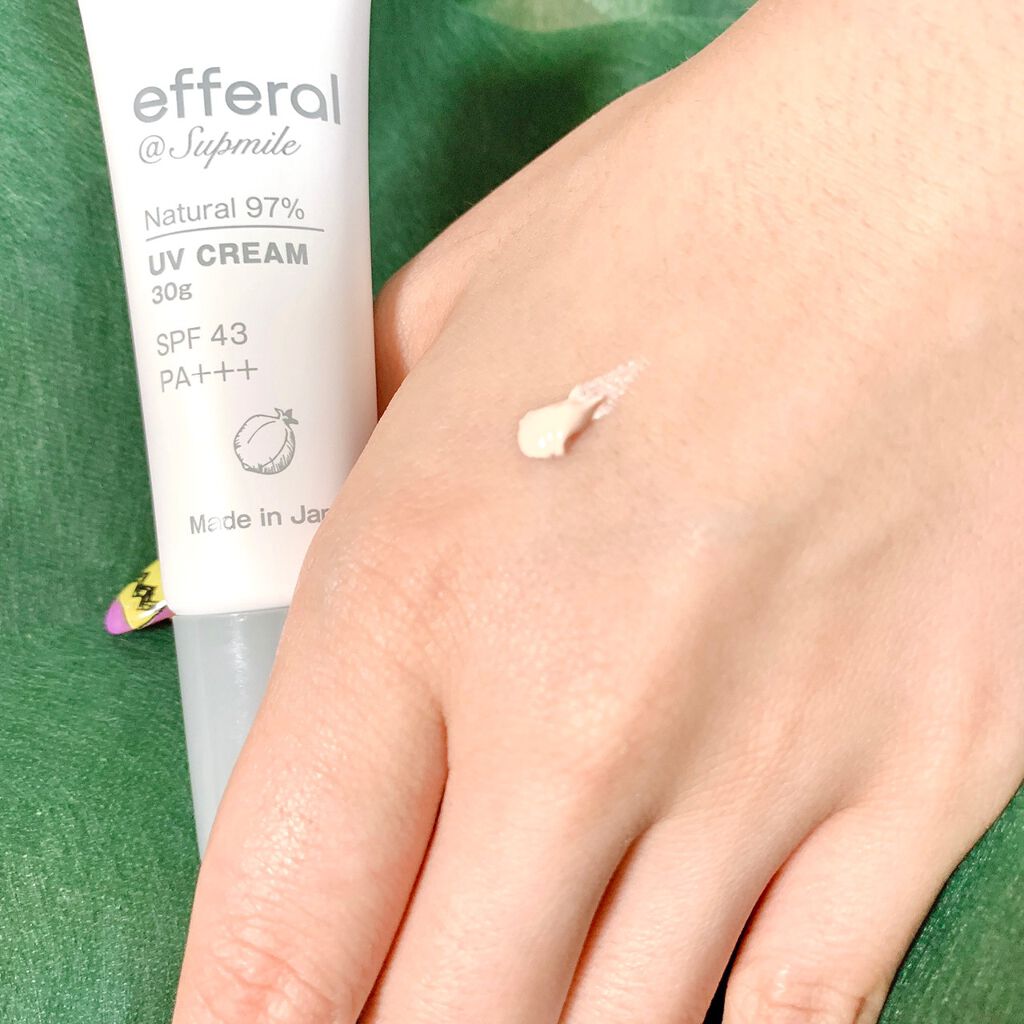 ナチュラルUVケアクリーム/efferal/日焼け止めクリームを使ったクチコミ（3枚目）