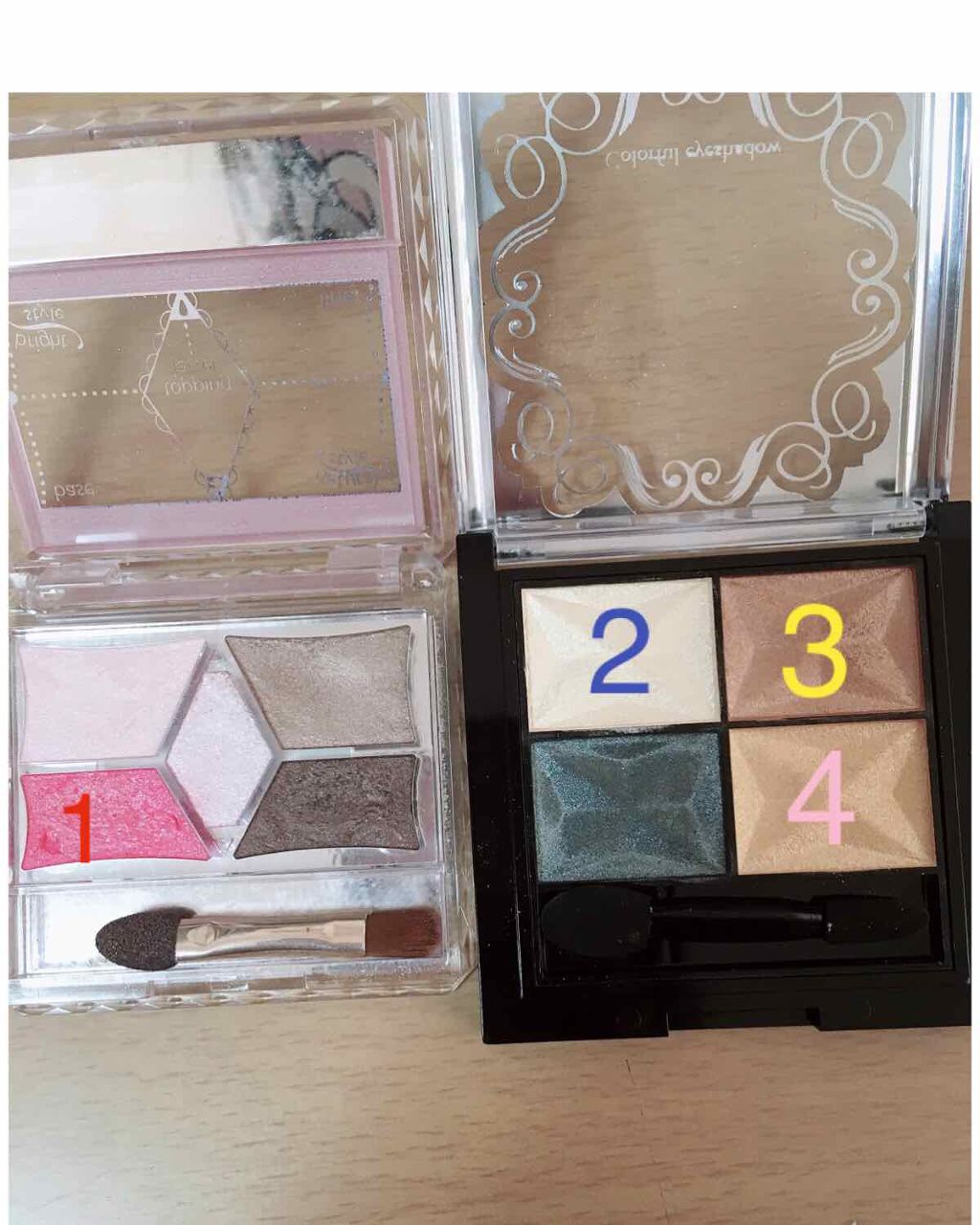 カラフルアイシャドウ/DAISO/アイシャドウパレットを使ったクチコミ（2枚目）