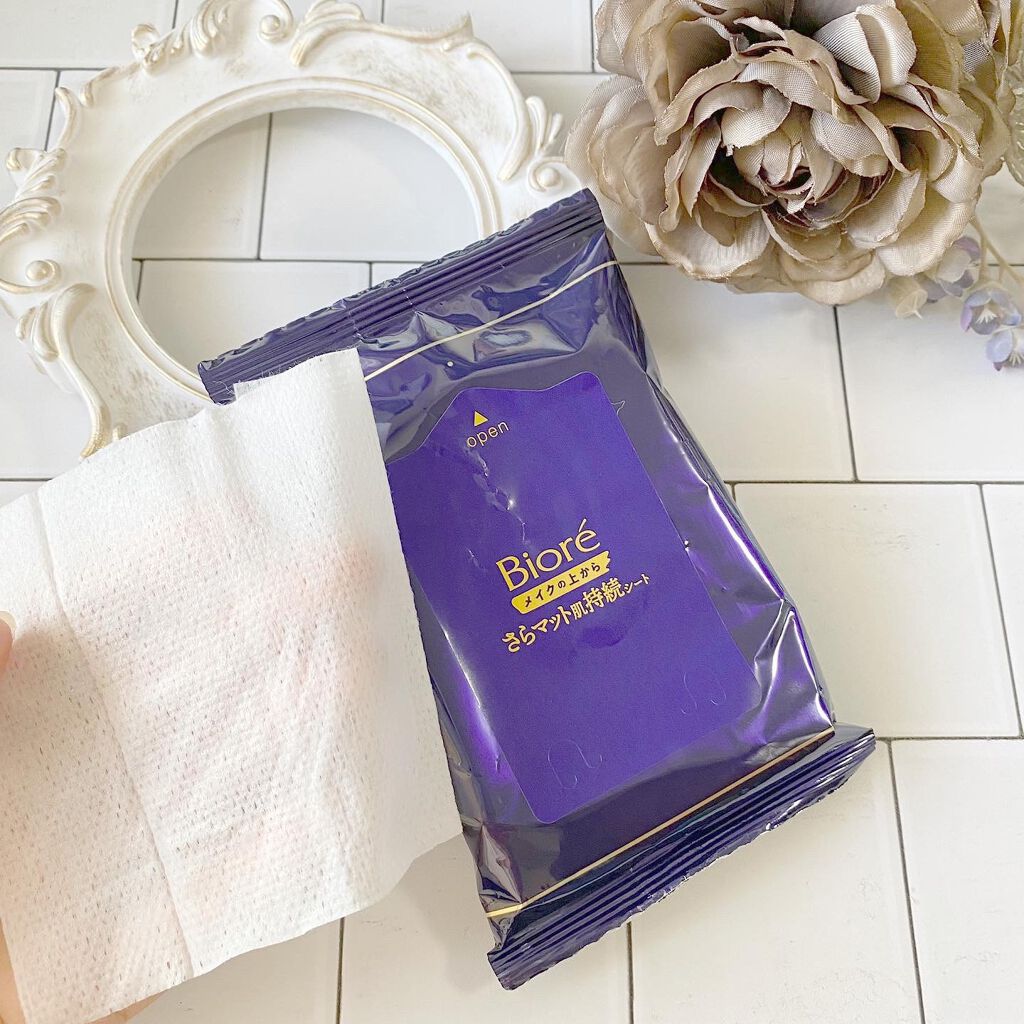 ビオレ メイク持続シート さらマット肌/ビオレ/フェイスシートを使ったクチコミ（3枚目）