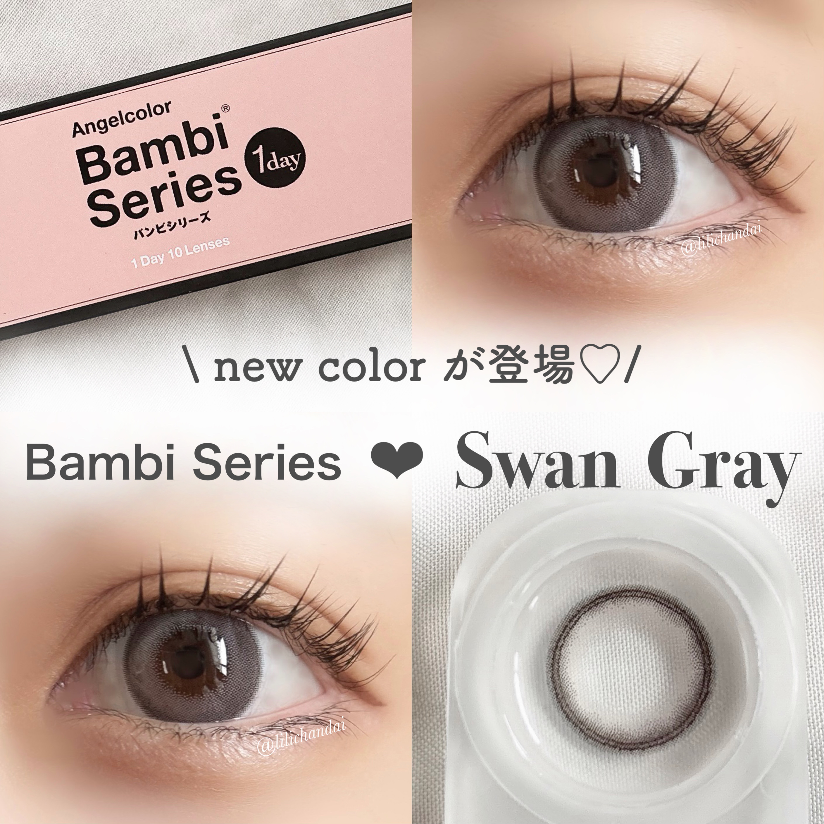 Angelcolor Bambi Series 1day  スワングレー/AngelColor/ワンデー（１DAY）カラコンを使ったクチコミ（1枚目）