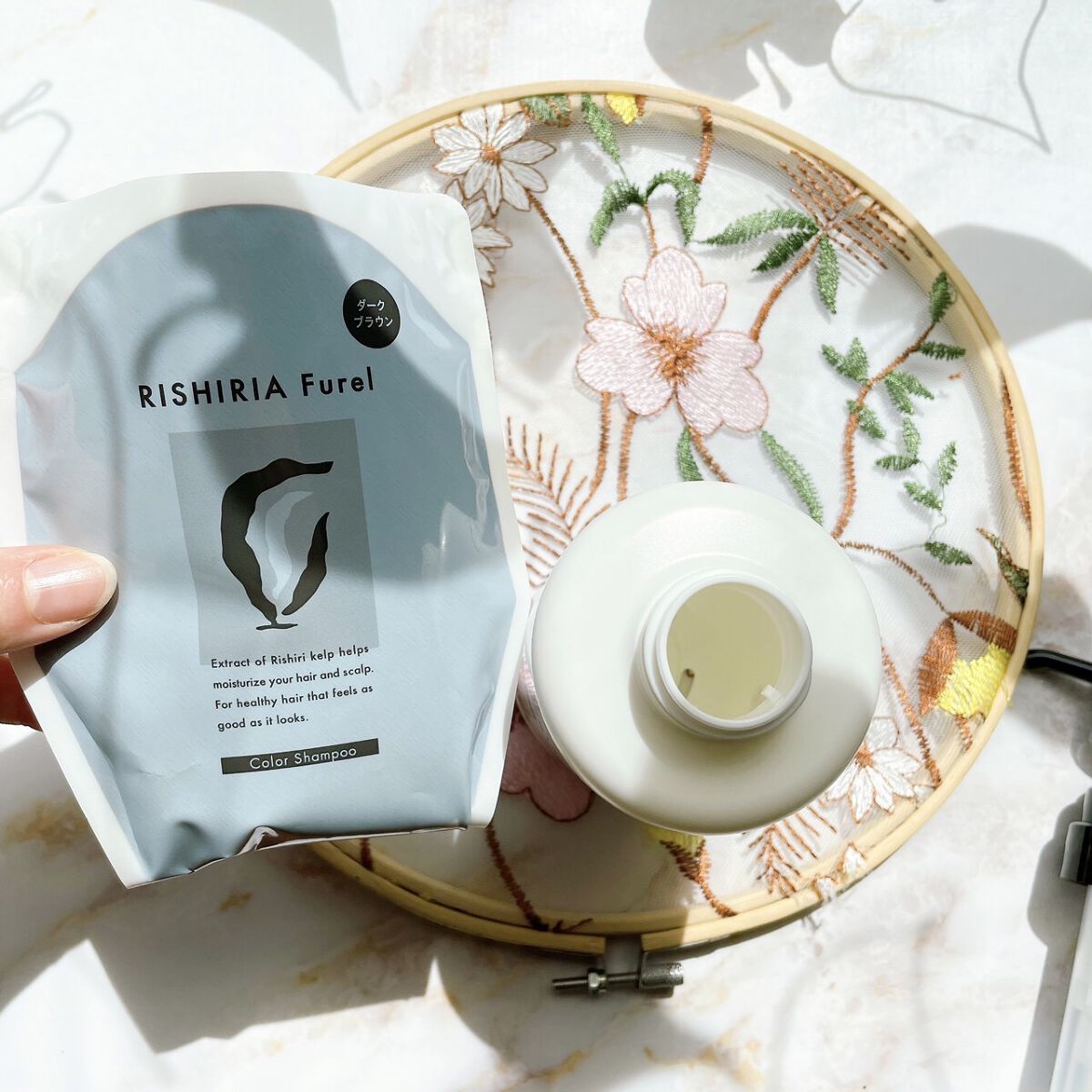 カラーシャンプー ダークブラウン/RISHIRIA Furel/市販シャンプーを使ったクチコミ（3枚目）