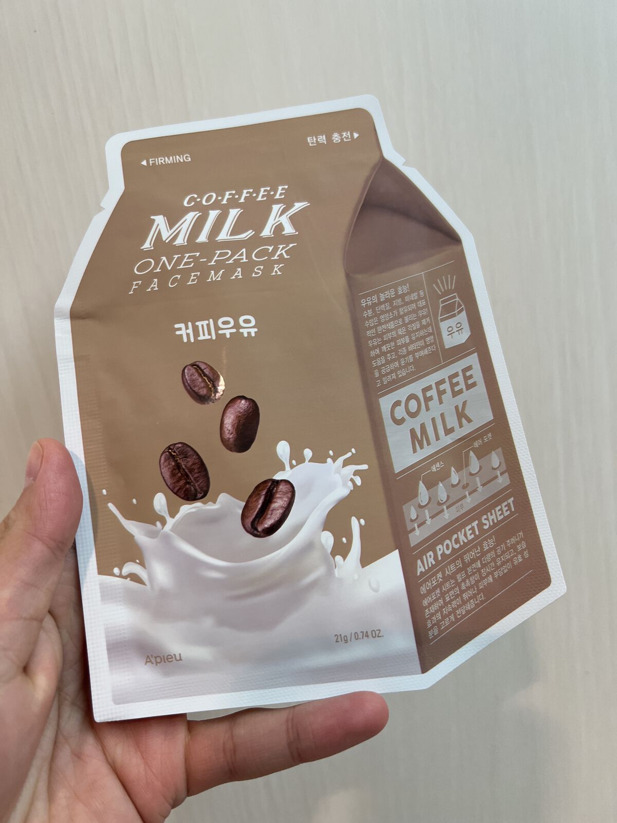 アピュー　ワンパック コーヒーミルク/A’pieu/シートマスク・パックを使ったクチコミ（1枚目）