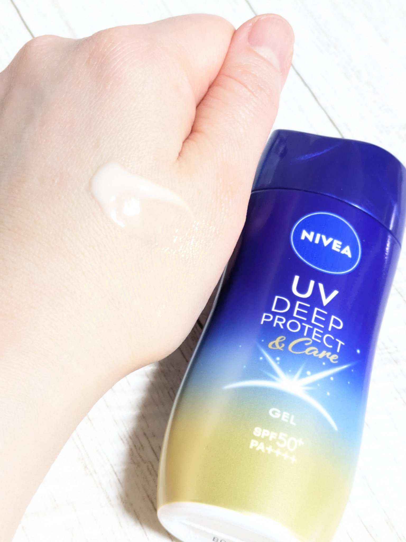 ニベアUV ディープ プロテクト＆ケア ジェル/ニベア/日焼け止めジェルを使ったクチコミ（2枚目）