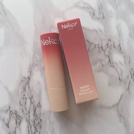 Neker  ベールレイヤーマットリップのクチコミ「すっぴんでもナチュラルに馴染むブラーマットティント💄
▼Neker/ベールレイヤーマッ.....」(3枚目)