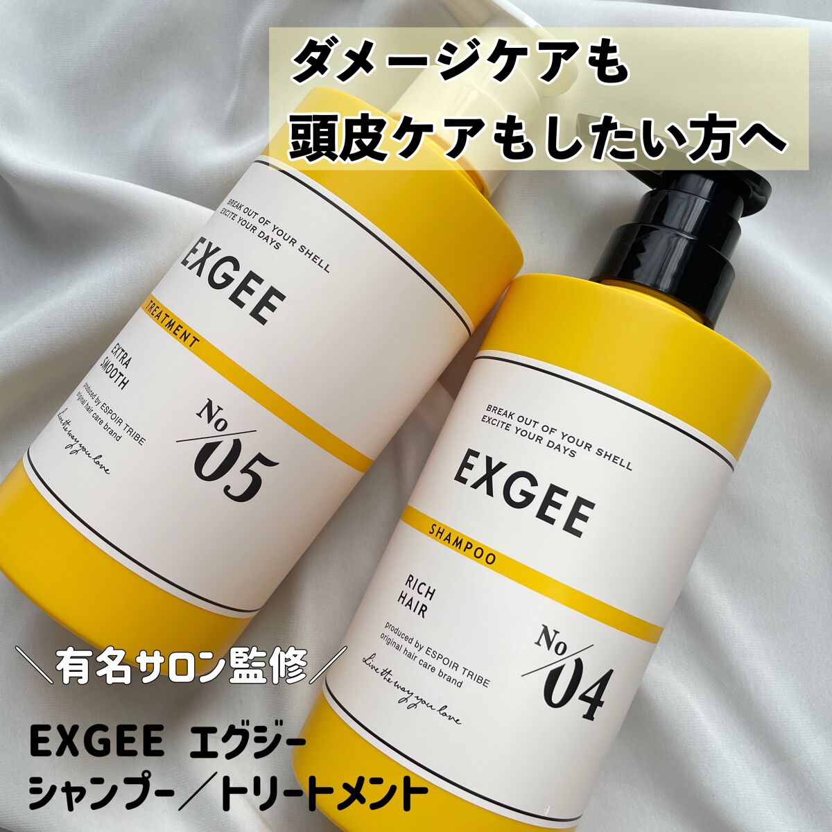 エグジー シャンプー／トリートメント｜EXGEEの口コミ - ダメージケア