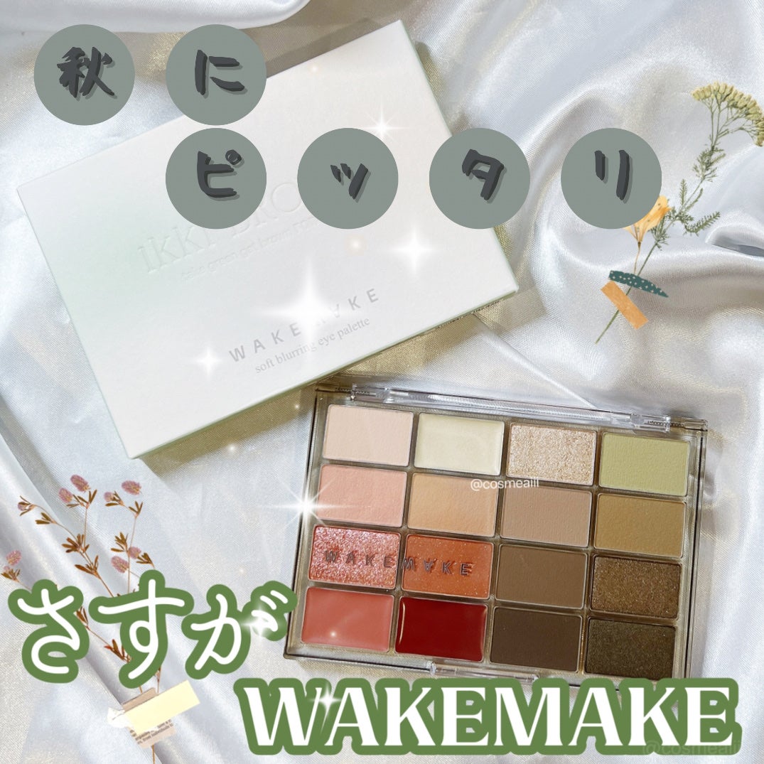 ソフトブラーリングアイパレット/wakemake/アイシャドウパレットを使ったクチコミ(1枚目)