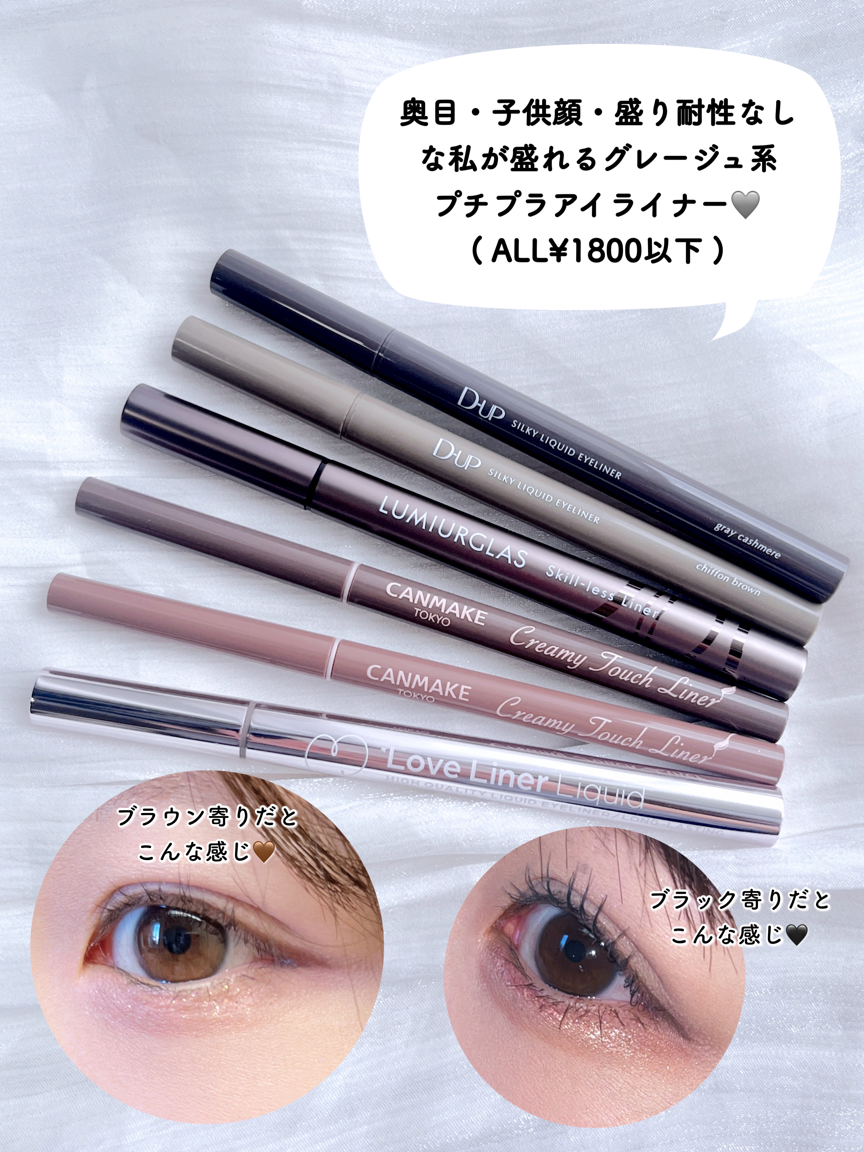 クリーミータッチライナー/キャンメイク/ジェルアイライナーを使ったクチコミ（2枚目）