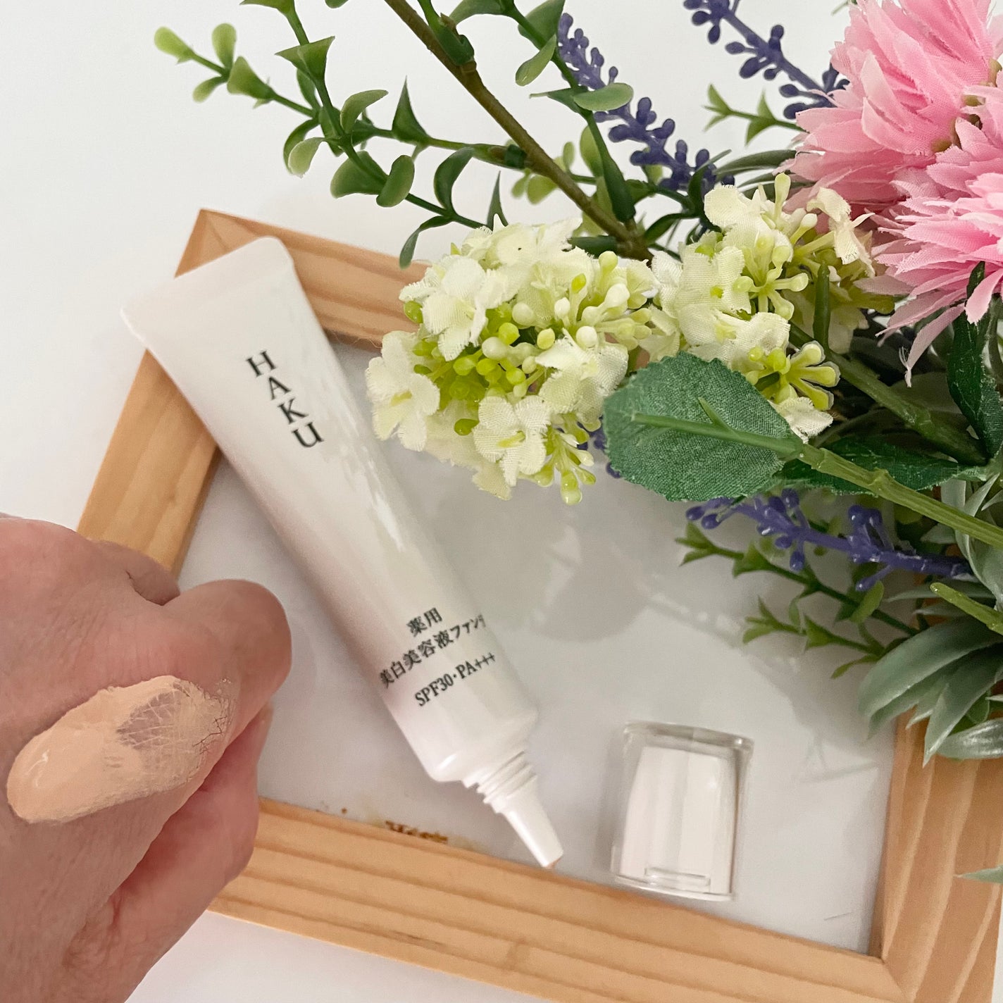 薬用 美白美容液ファンデ(医薬部外品)/HAKU/クリーム・エマルジョンファンデーションを使ったクチコミ(3枚目)