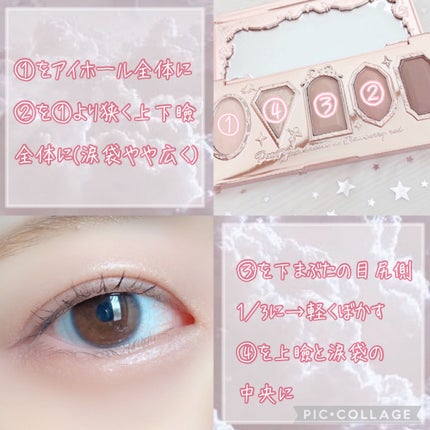 ストロベリーロココ アイシャドウパレット 01 アイスクリームラテ/FlowerKnows/アイシャドウパレットを使ったクチコミ(3枚目)