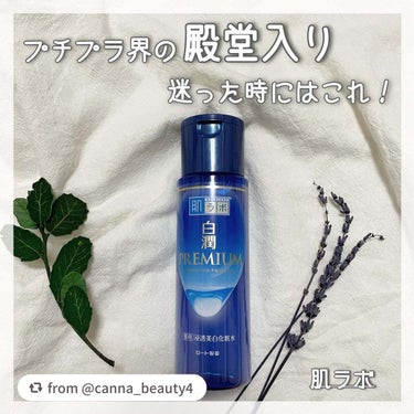 【canna_beauty4さんから引用】

“プチプラの化粧水ならこれしかない！🍃
╋━━━━━━━━━━━━━━━━━╋

ドラッグストアとかでみんなも見たことあるはず

肌ラボの白潤プレミアム🌳☁