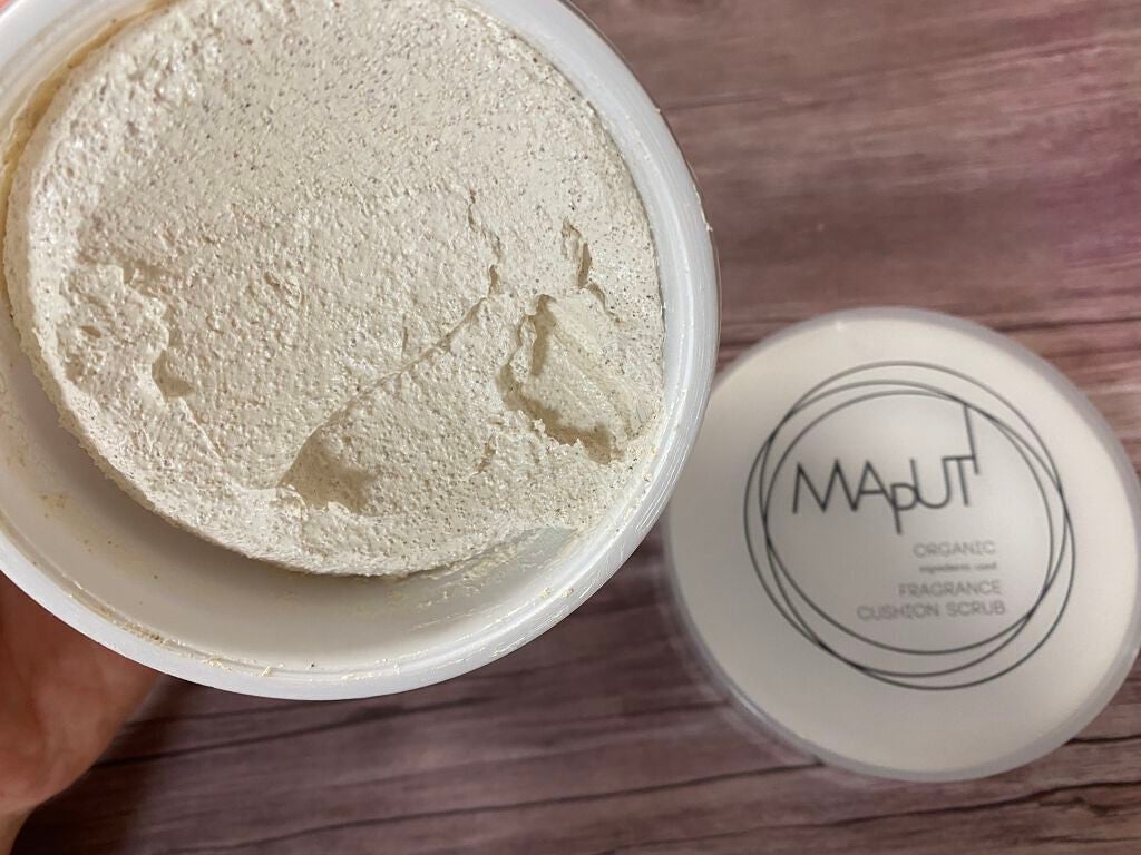 オーガニックフレグランスクッションスクラブ/MAPUTI/スクラブ・ゴマージュを使ったクチコミ(1枚目)