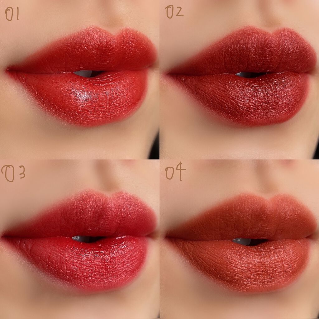 ミルクティーベルベットティント 01 レッドティー/rom&nd/リップティントを使ったクチコミ（2枚目）