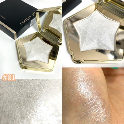 スターダストダイヤモンドハイライトパウダー/PERFECT DIARY/パウダーハイライトを使ったクチコミ(3枚目)