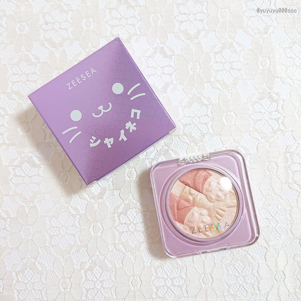 キャットハイライティングブラッシュ/ZEESEA/パウダーハイライトを使ったクチコミ（2枚目）