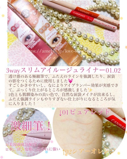 3wayスリムアイルージュライナー/キャンメイク/リキッドアイライナーを使ったクチコミ(2枚目)