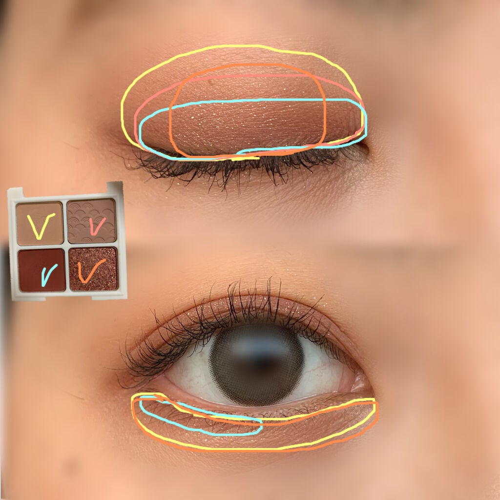 ザ ヘリテージ シャドウパレット/MERZY/アイシャドウパレットを使ったクチコミ(4枚目)