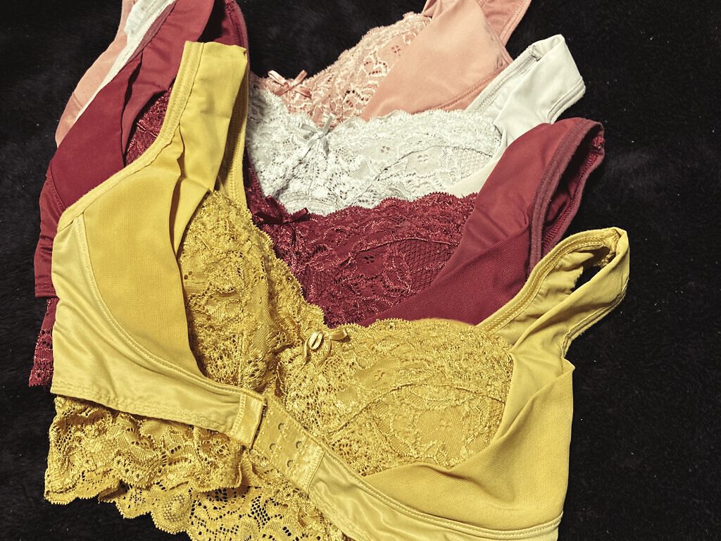 ふんわりルームブラ アンティークグリーン/Angellir/ナイトブラを使ったクチコミ（2枚目）