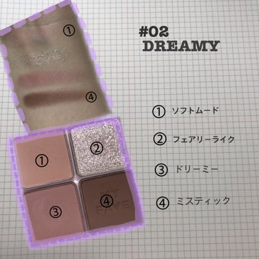 ホリカホリカ マイフェイブシャドウパレット（4カラー） #06 DREAMY/HOLIKA HOLIKA/アイシャドウパレットを使ったクチコミ（2枚目）