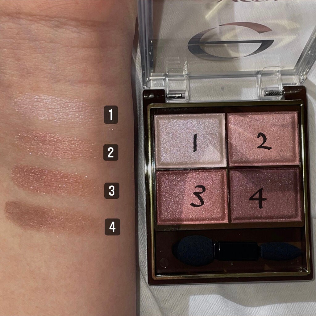 スキニーリッチシャドウ/excel/アイシャドウパレットを使ったクチコミ(3枚目)