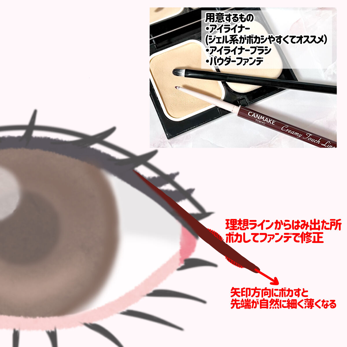 UR GLAM　EYESHADOW BRUSH C（アイシャドウブラシC）/U R GLAM/メイクブラシを使ったクチコミ（2枚目）