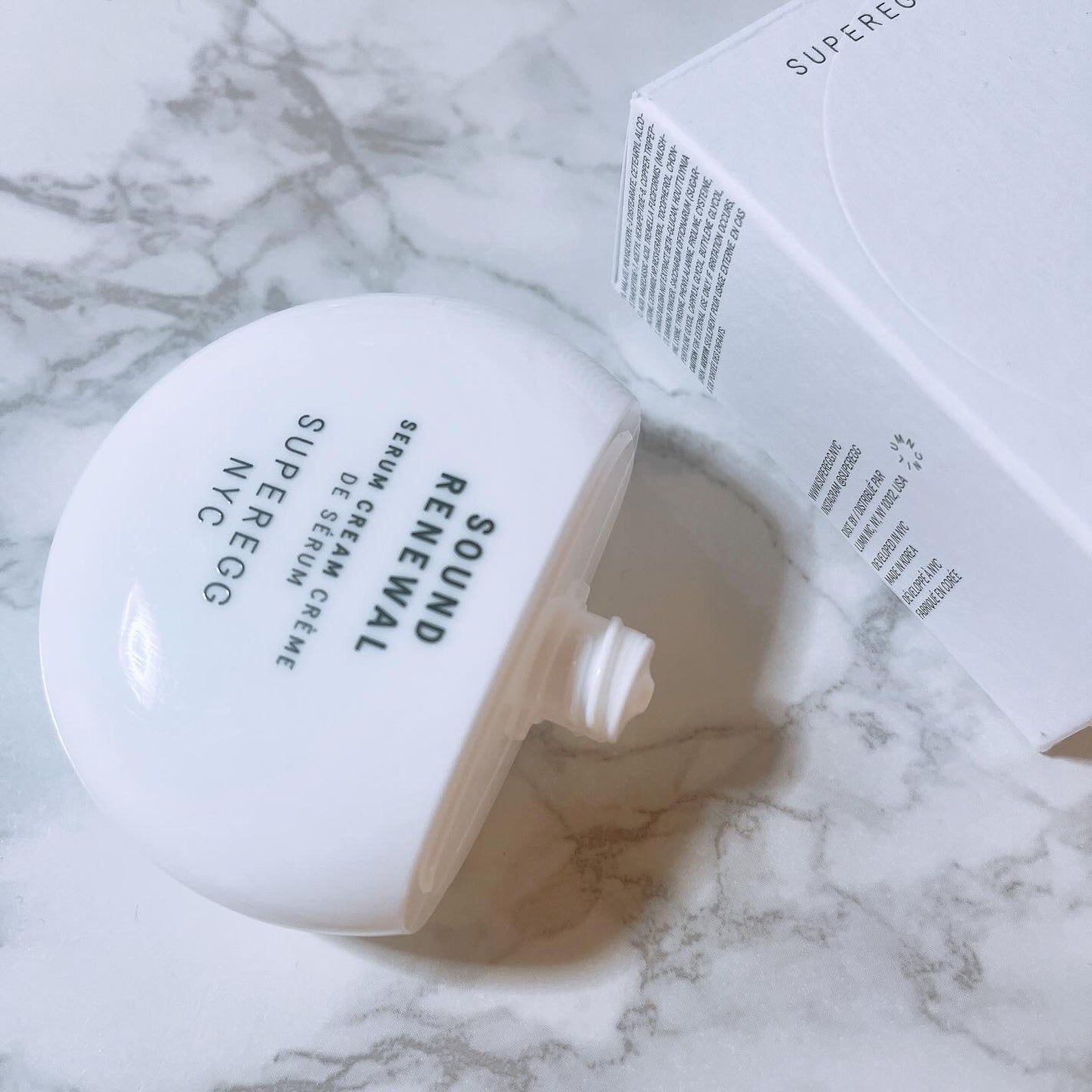 サウンド リニューアル セラムクリーム/SUPEREGG /フェイスクリームを使ったクチコミ(2枚目)