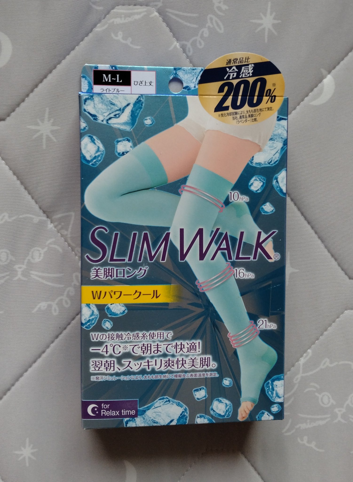スリムウォーク 美脚ロング Wパワークール M~L/SLIMWALK/着圧ソックス・レギンスを使ったクチコミ（1枚目）