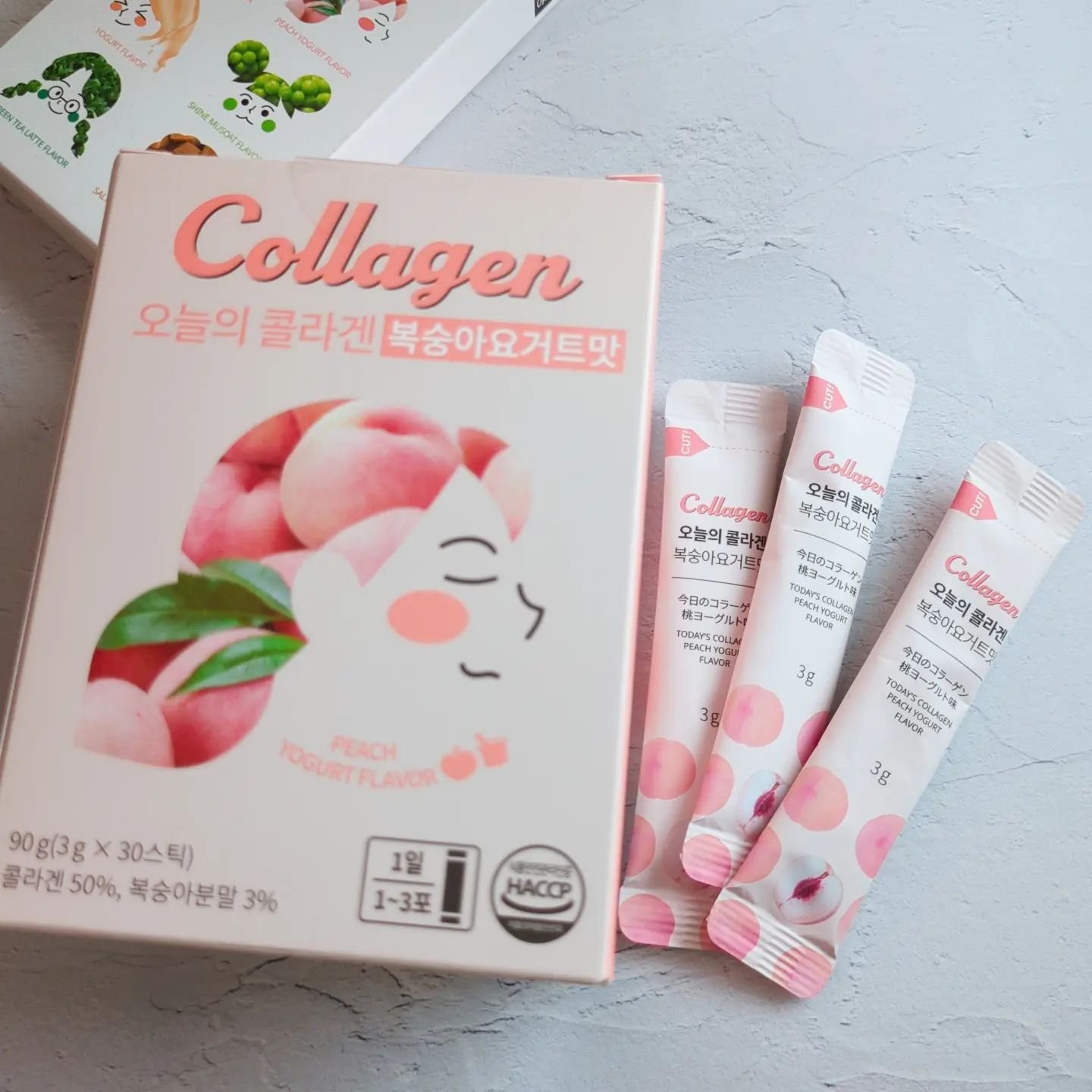 今日のコラーゲン 桃ヨーグルト/メディタミン/美容サプリメントを使ったクチコミ（1枚目）