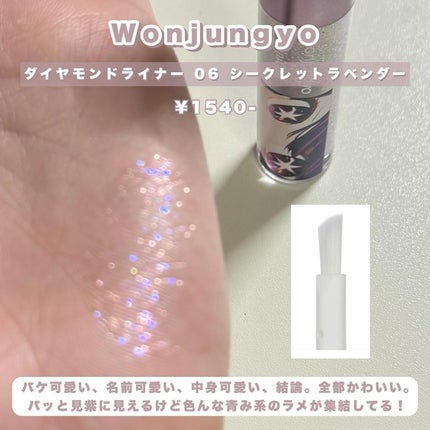 ウォンジョンヨ ダイヤモンドライナー/Wonjungyo/リキッドアイシャドウを使ったクチコミ(2枚目)