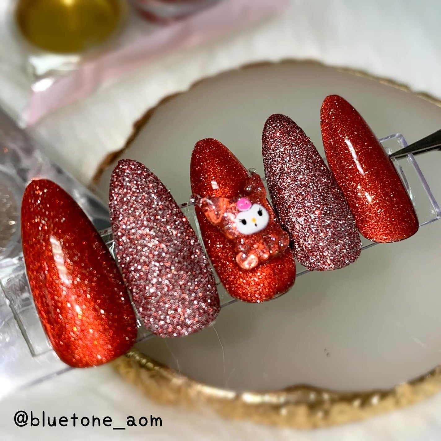 反射グリッター 2Pセット/DAISO/ネイル用品を使ったクチコミ(4枚目)