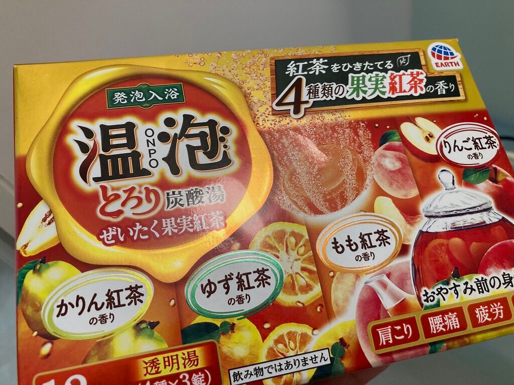 とろり炭酸湯 ぜいたく果実紅茶 12錠入/温泡/炭酸系入浴剤を使ったクチコミ(2枚目)
