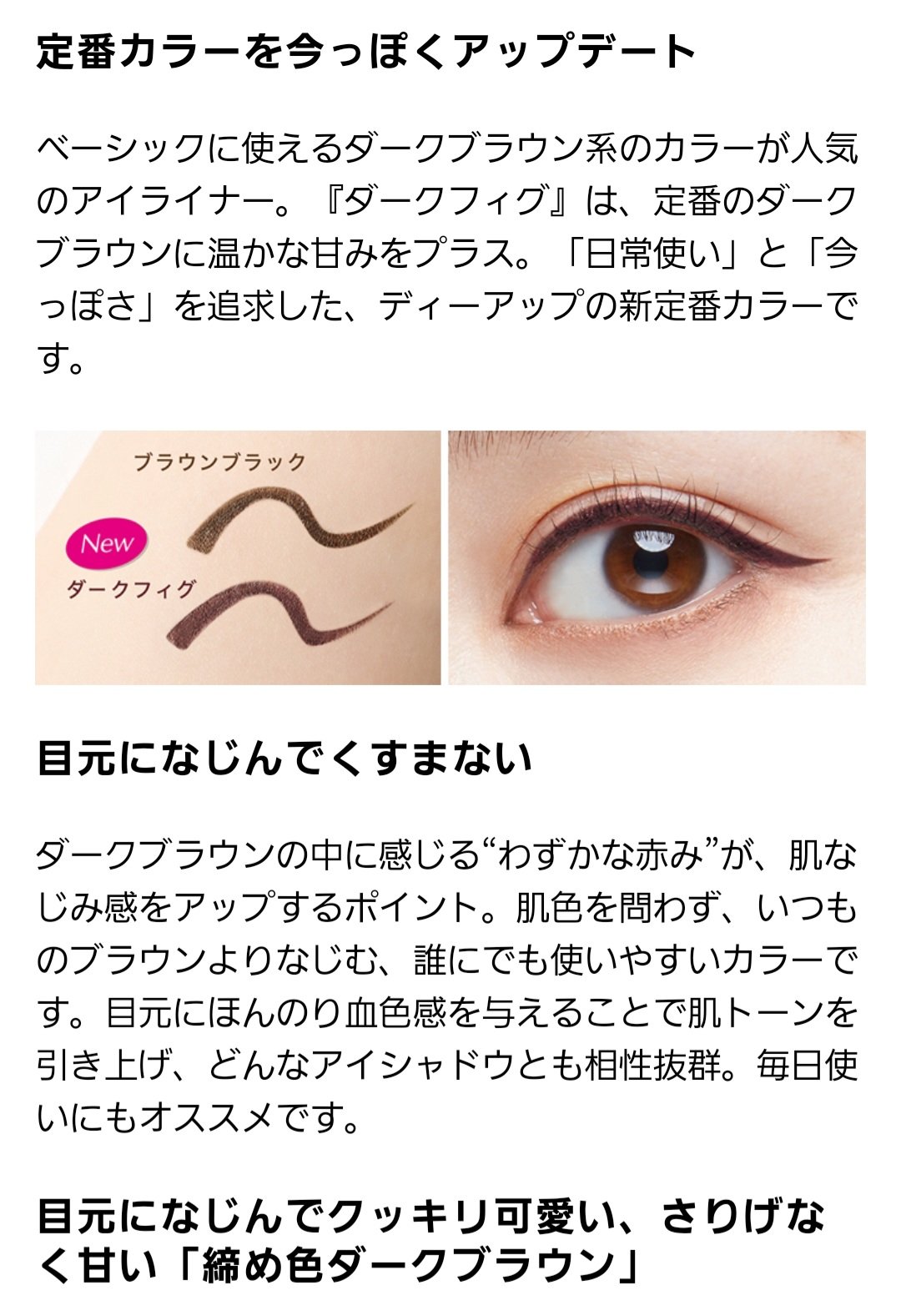 シルキーリキッドアイライナーWP ダークフィグ/D-UP/リキッドアイライナーを使ったクチコミ（3枚目）