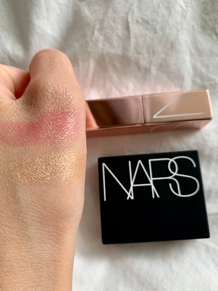 ミニオーガズム リップ&ハイライターデュオ/NARS/メイクアップキットを使ったクチコミ(2枚目)