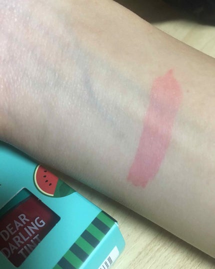 ディアダーリン ウォータージェルティント (アイスティント)/ETUDE/口紅を使ったクチコミ(4枚目)