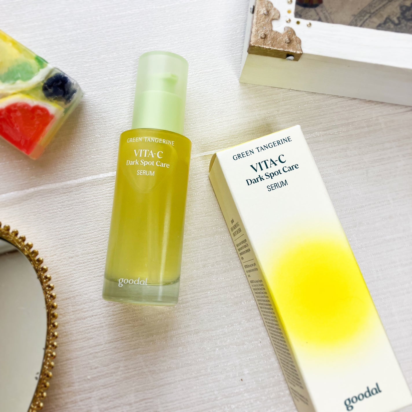 グリーンタンジェリン ビタC ダークスポットケアセラム/goodal/美容液を使ったクチコミ(5枚目)