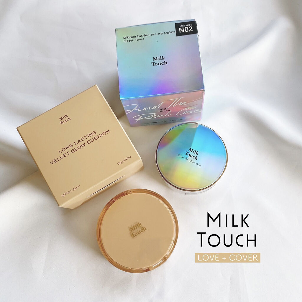 ファインド ザ リアル カバー クッション 02号 ミディアムベージュ/Milk Touch/クッションファンデーションを使ったクチコミ（1枚目）
