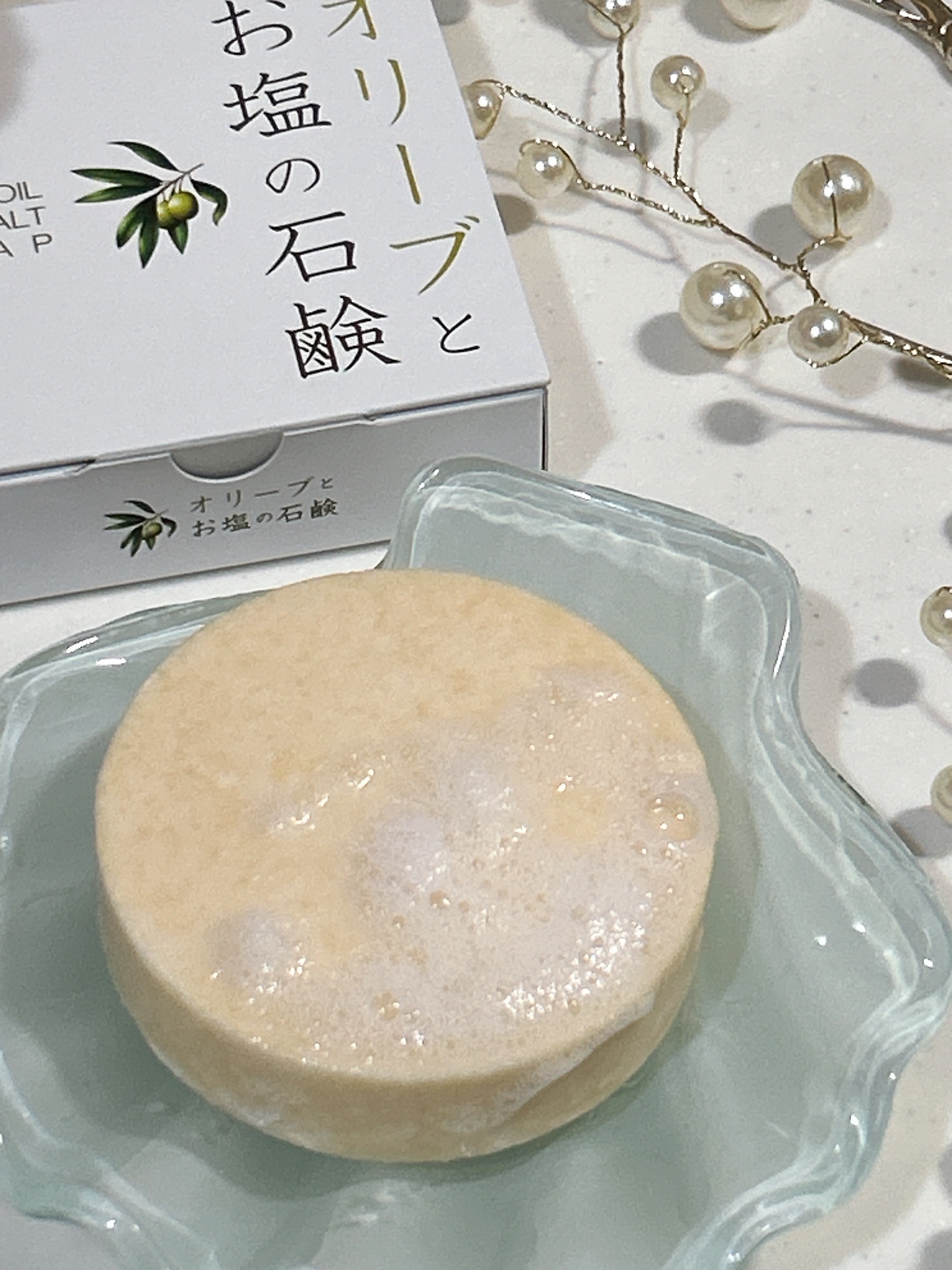 オリーブとお塩の石鹸/ROYCE LINE/洗顔石鹸を使ったクチコミ（2枚目）